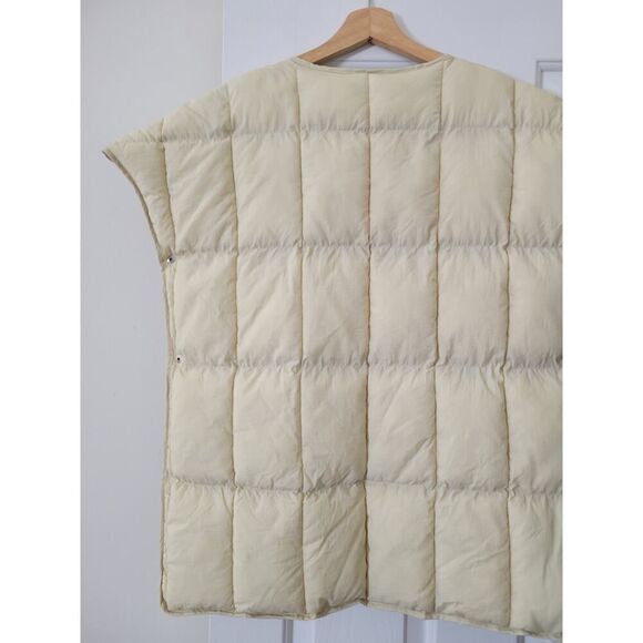 Anthropologie Pilcro Short Sleeve Puffer Beige Boho Vest Sz One Size - Picture 6 of 12